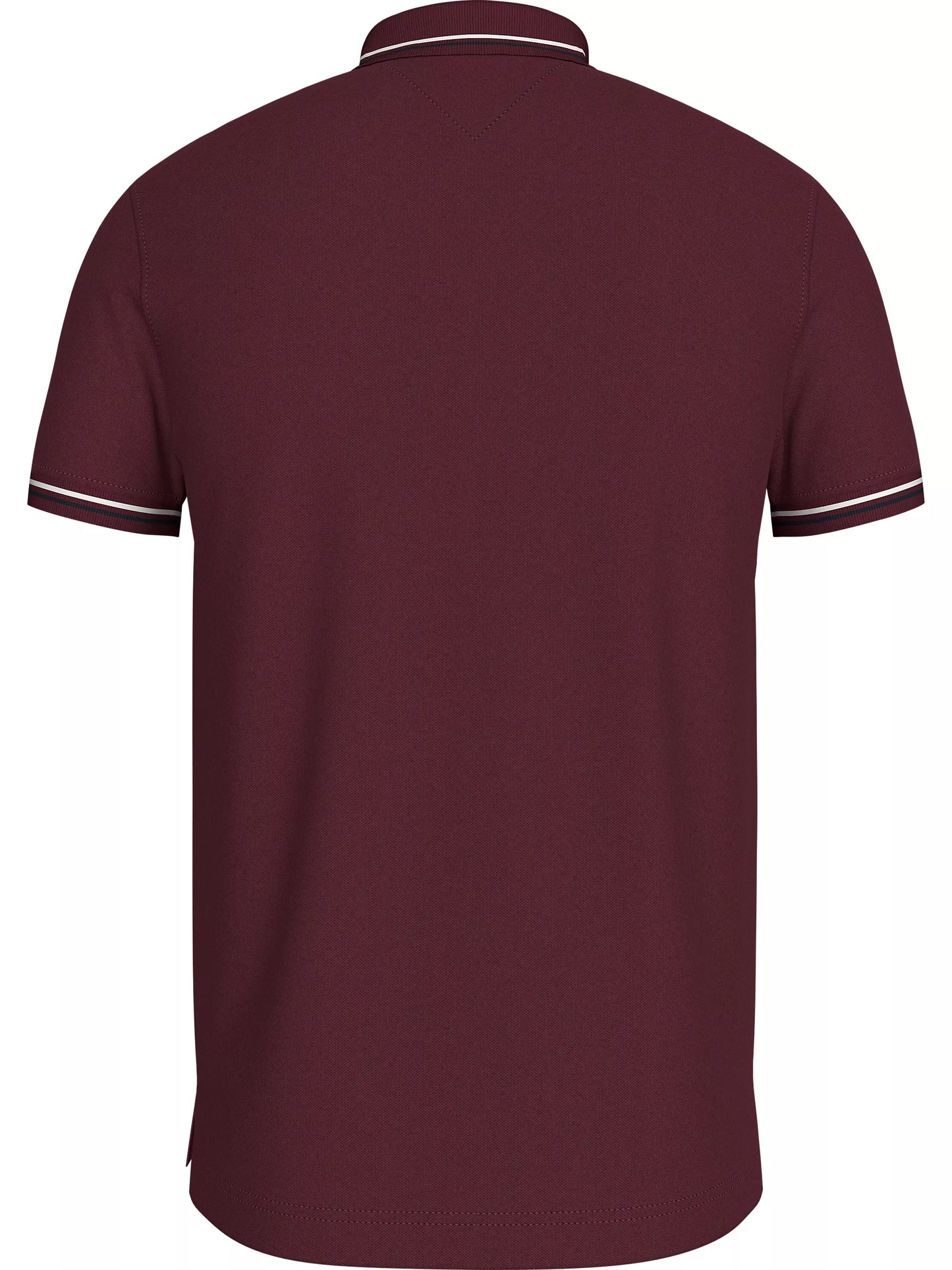 Tommy Hilfiger Tipped Slim Fit Polo - Deep rouge