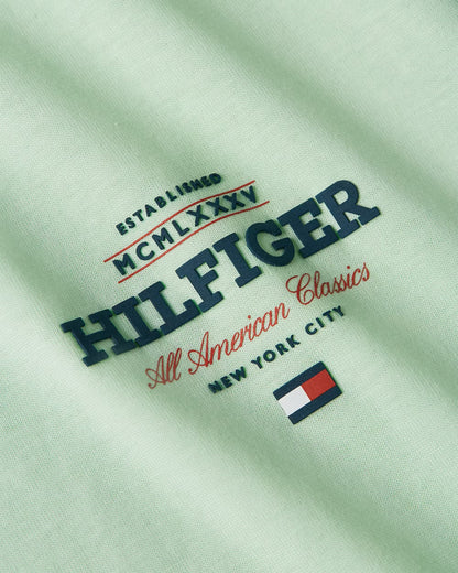 Tommy Hilfiger Logo Crew Neck T-Shirt - Opal Green