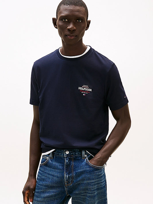 Tommy Hilfiger Logo Crew Neck T-Shirt - Desert Sky