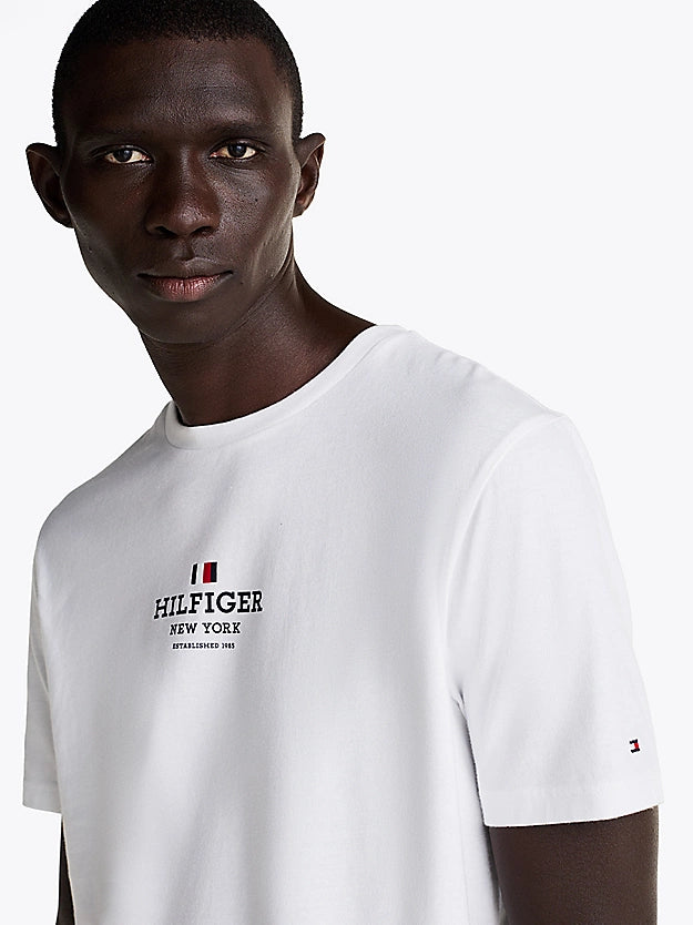 Tommy Hilfiger Logo Crew Neck T-Shirt - White