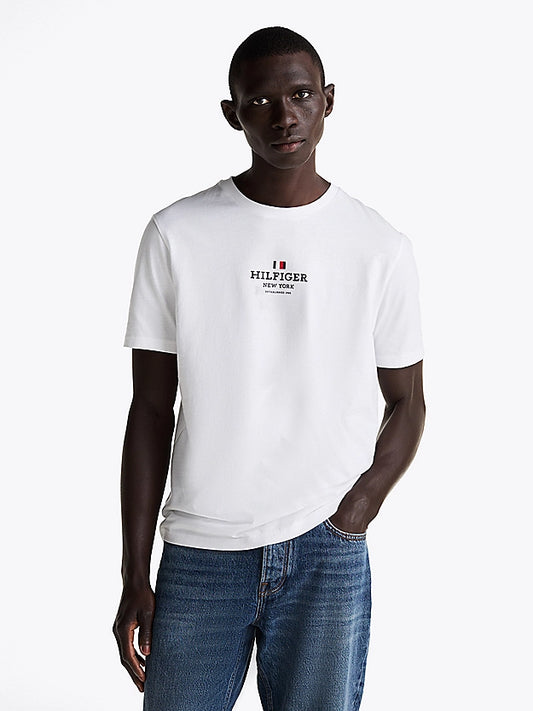 Tommy Hilfiger Logo Crew Neck T-Shirt - White