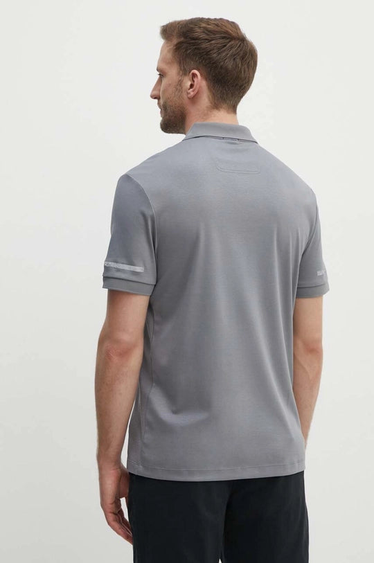 Hugo Boss Paddy Mirror Jersey Polo - Medium Grey