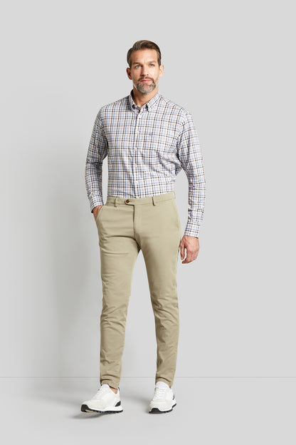 Bugatti Flat-front Trousers With high cotton content - Beige
