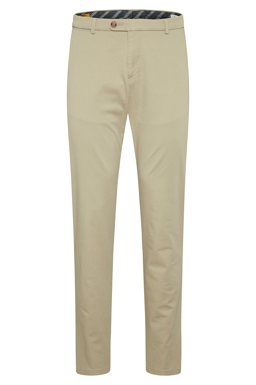 Bugatti Flat-front Trousers With high cotton content - Beige