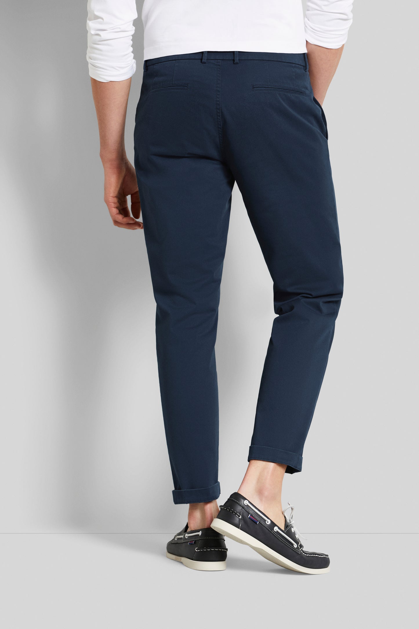 Bugatti Chinos Made From Stretch Cotton - Navy