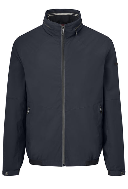 Bugatti Bomber Jacket With Stowable Hood - Navy