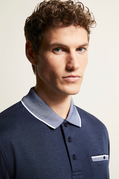 Bugatti Polo shirt 1:2 sleeve - Navy