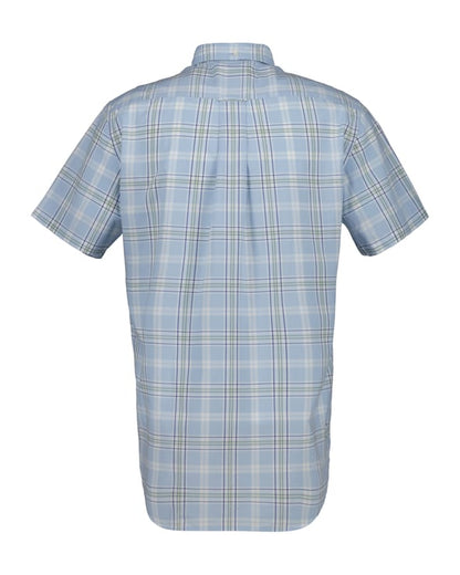 Gant Regular Poplin Check Short Sleeve Shirt - Light Blue