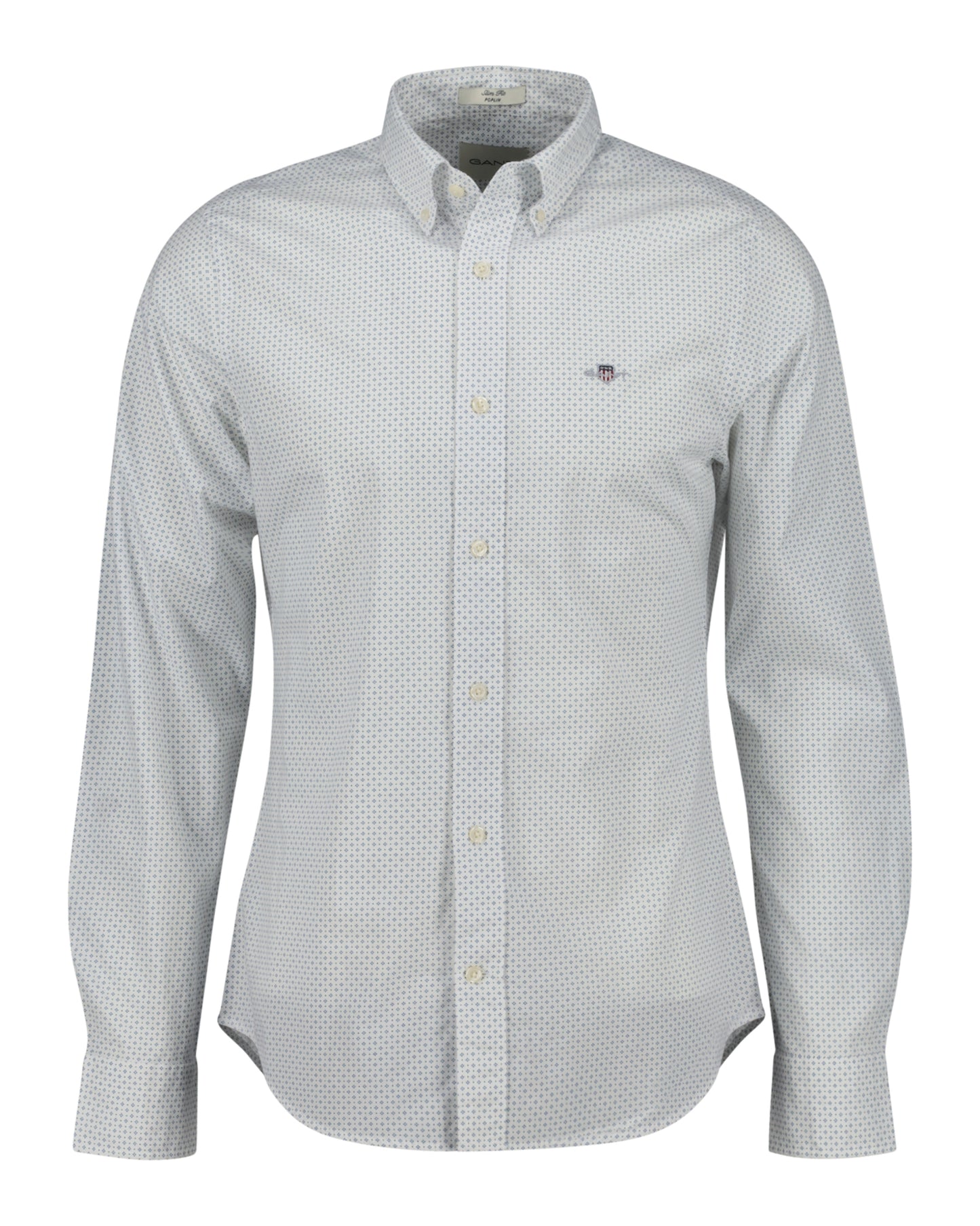 Gant Slim Micro Print Shir - Eggshell