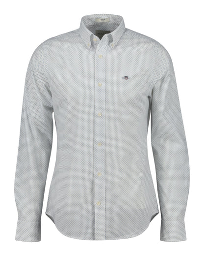 Gant Slim Micro Print Shir - Eggshell