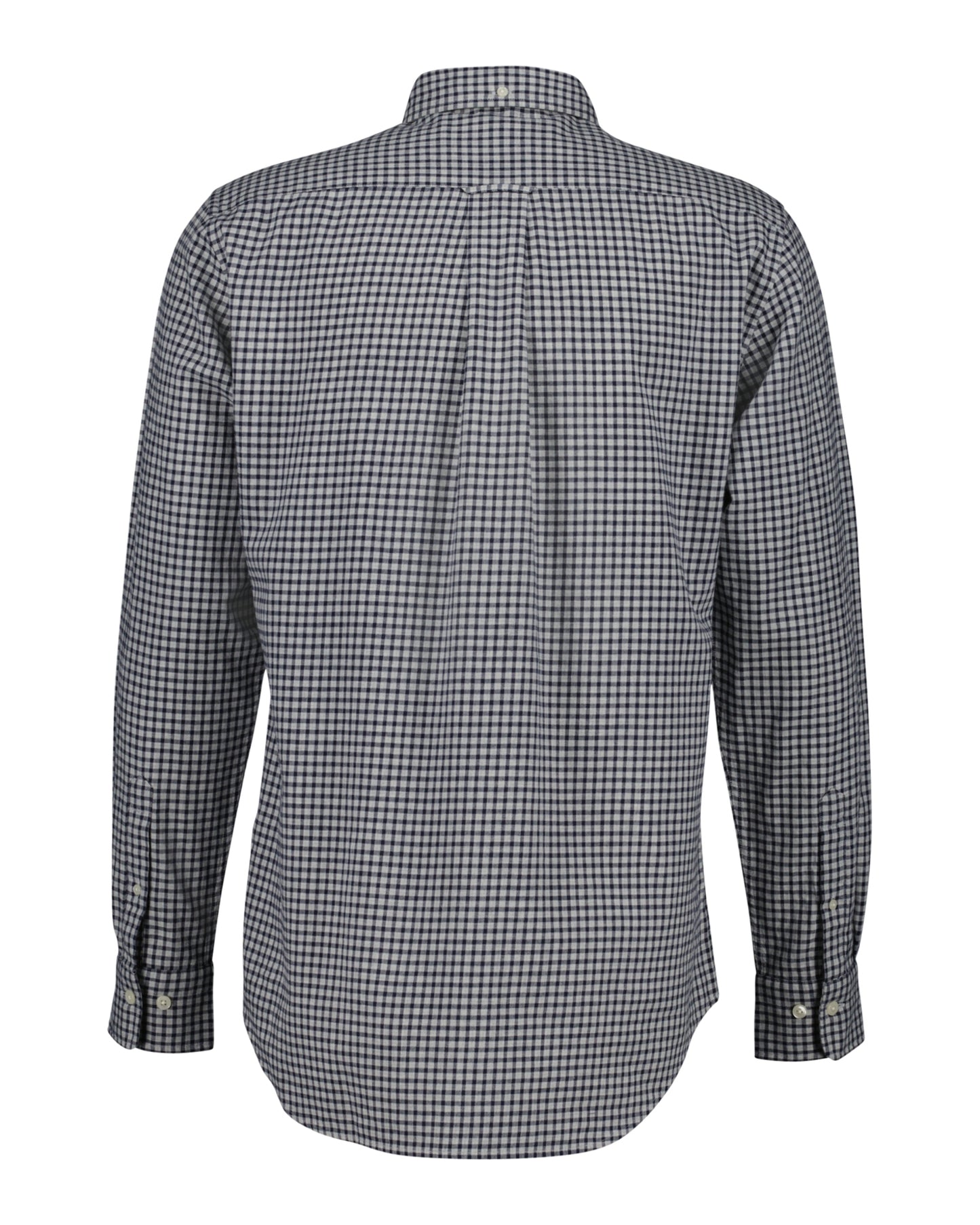 Gant Regular Fit Micro Checked Flannel Shirt - Dark Grey