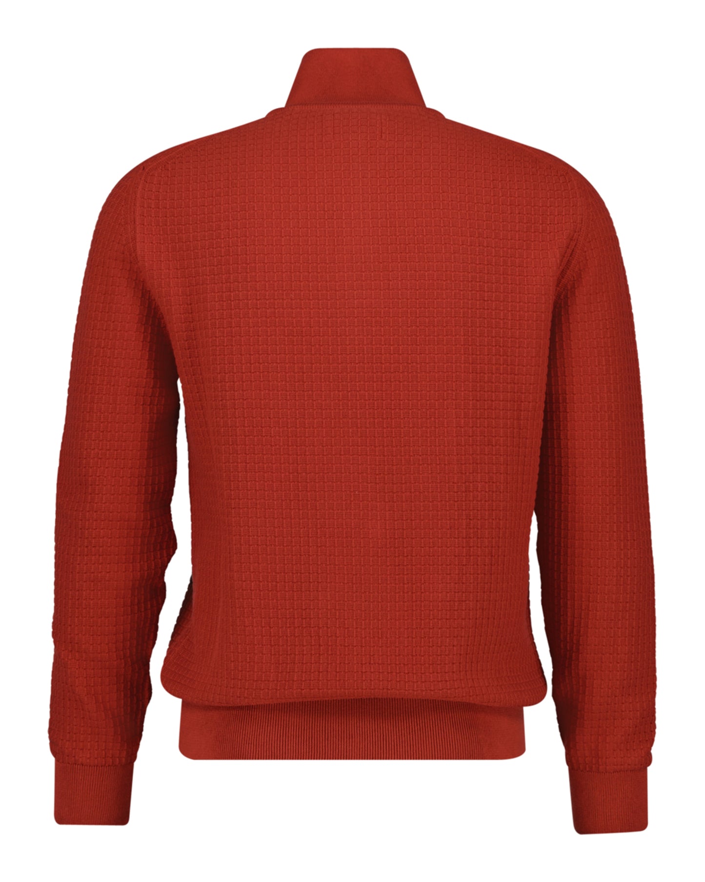 Gant Textured Cotton Half-Zip Sweater - Iron Red