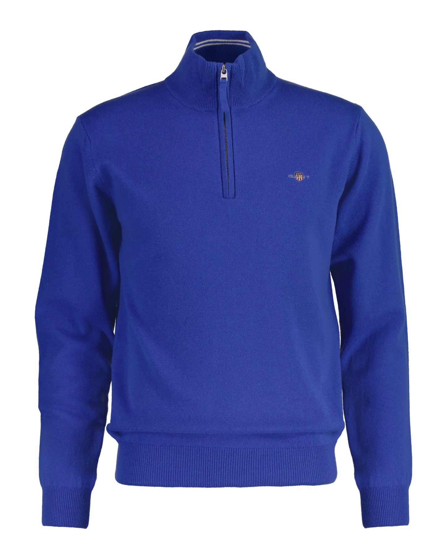 Gant Superfine Lambswool Half-Zip Sweater - Rich Blue