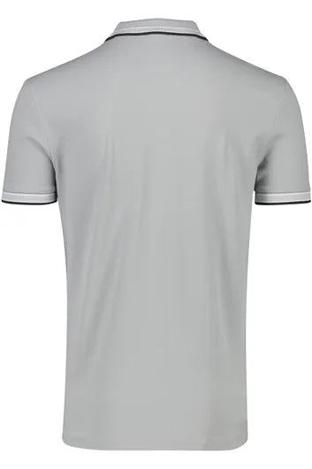 Hugo Boss Cotton-Piqué Polo Shirt With Contrast Logo - Light Grey