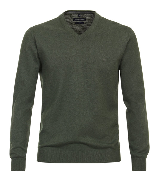 Casa Moda V-neck Pullover - Thyme