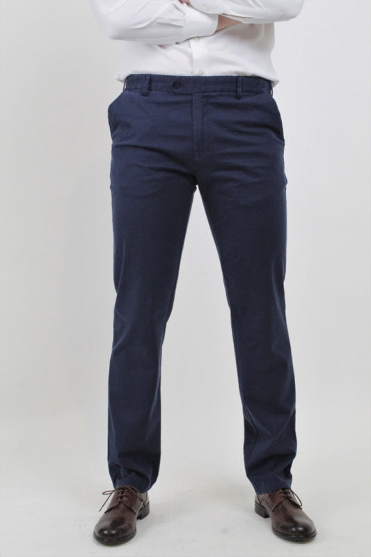 Meyer Casual Two-Tone Trousers - Dark Blue