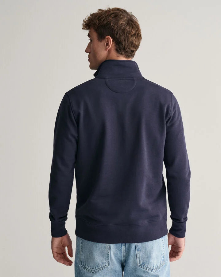 GANT Shield Half-Zip Sweatshirt - Evening Blue