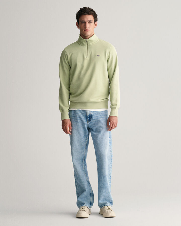 GANT Shield Half-Zip Sweatshirt - Milky Matcha