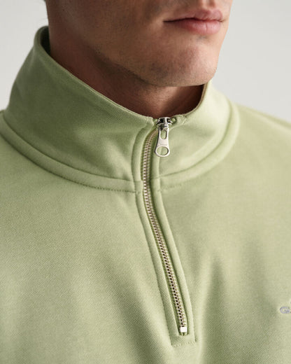 GANT Shield Half-Zip Sweatshirt - Milky Matcha