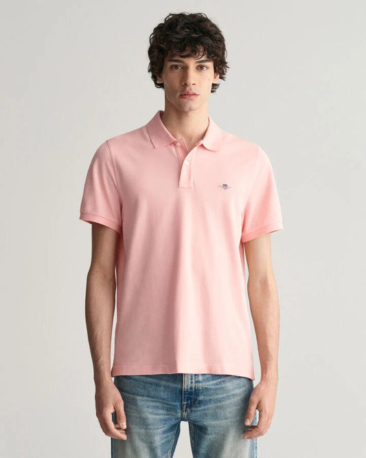 Gant Regular Fit Shield Piqué Polo Shirt - Bubbelgum Pink