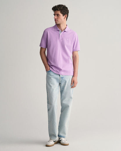 Gant Contrast Piqué Polo Shirt - Orchid Lilac