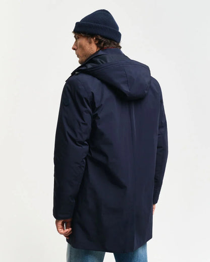 Gant Padded Car Coat - Evening Blue