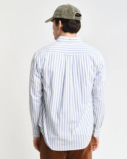 Gant Regular Fit Striped Archive Oxford Shirt - Eggshel