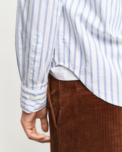 Gant Regular Fit Striped Archive Oxford Shirt - Eggshel