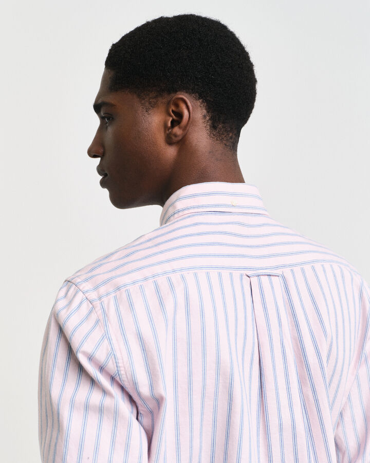 Gant Regular Fit Striped Archive Oxford Shirt - Dusty Pink