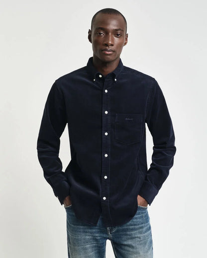 Gant Regular Fit Corduroy Shirt - Evening Blue