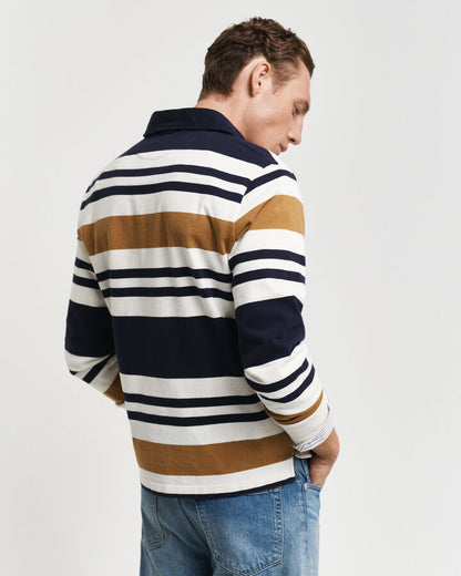 Gant Multi Striped Heavy Rugger - Cumin Beige