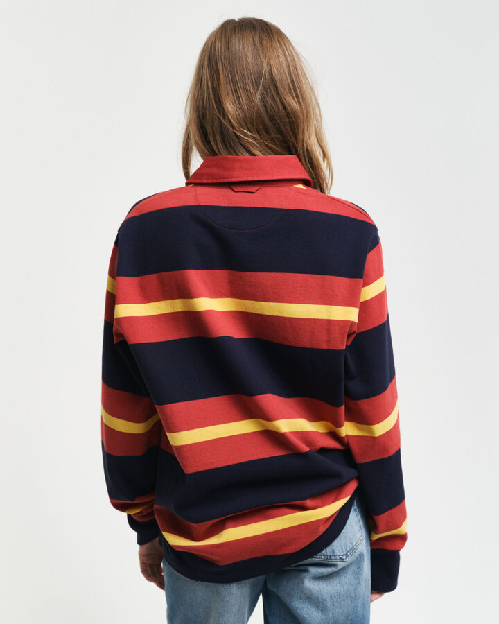 Gant Multi Striped Heavy Rugger - Iron Red