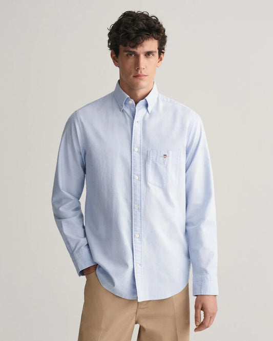 Gant Regular Fit Classic Oxford Shirt - Light Blue