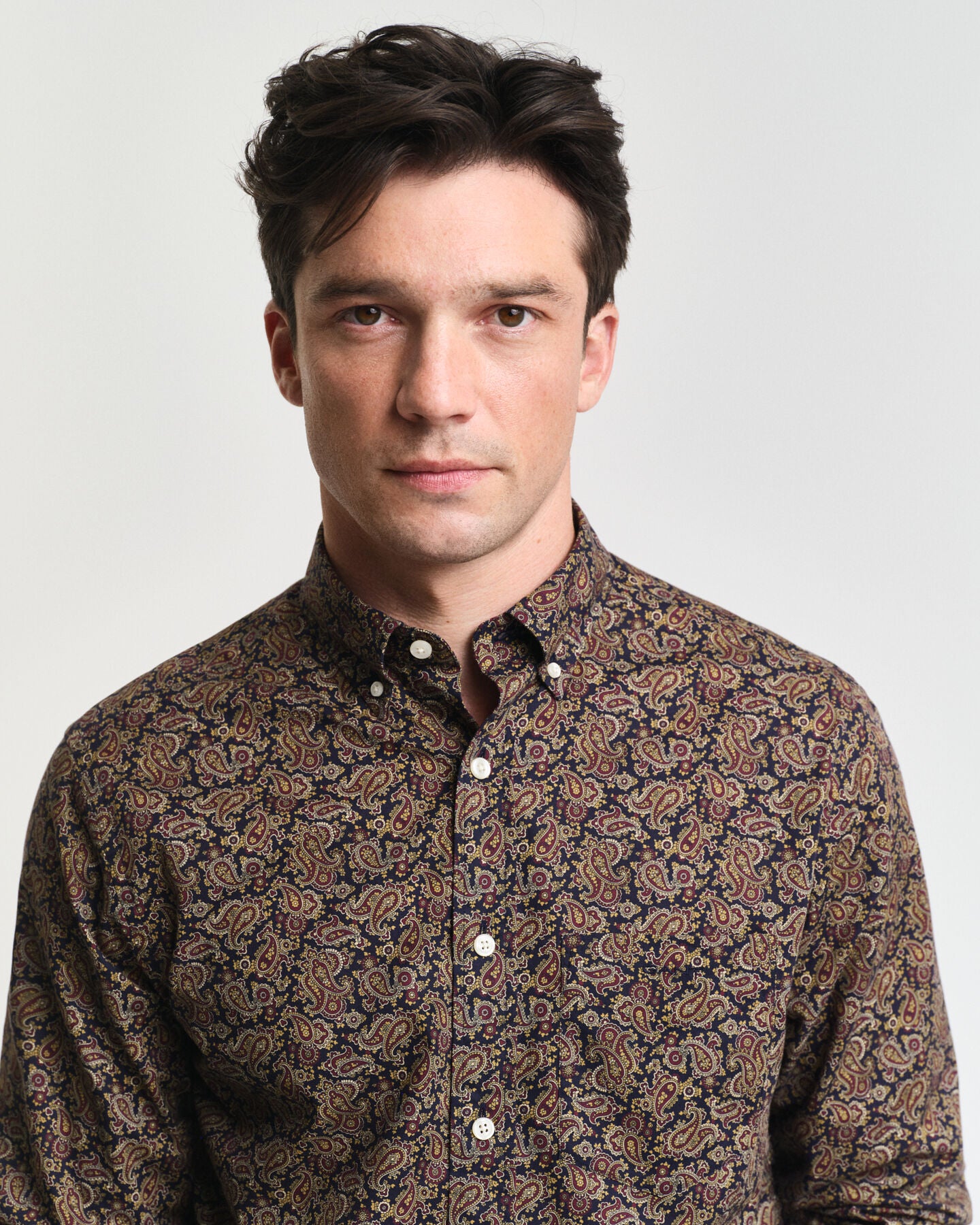 Gant Regular Fit Printed Paisley Shirt - Prussian Blue